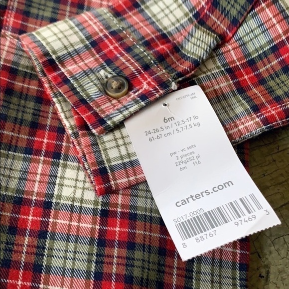 CARTER’S Plaid Button Down Shirt - Picture 4 of 6